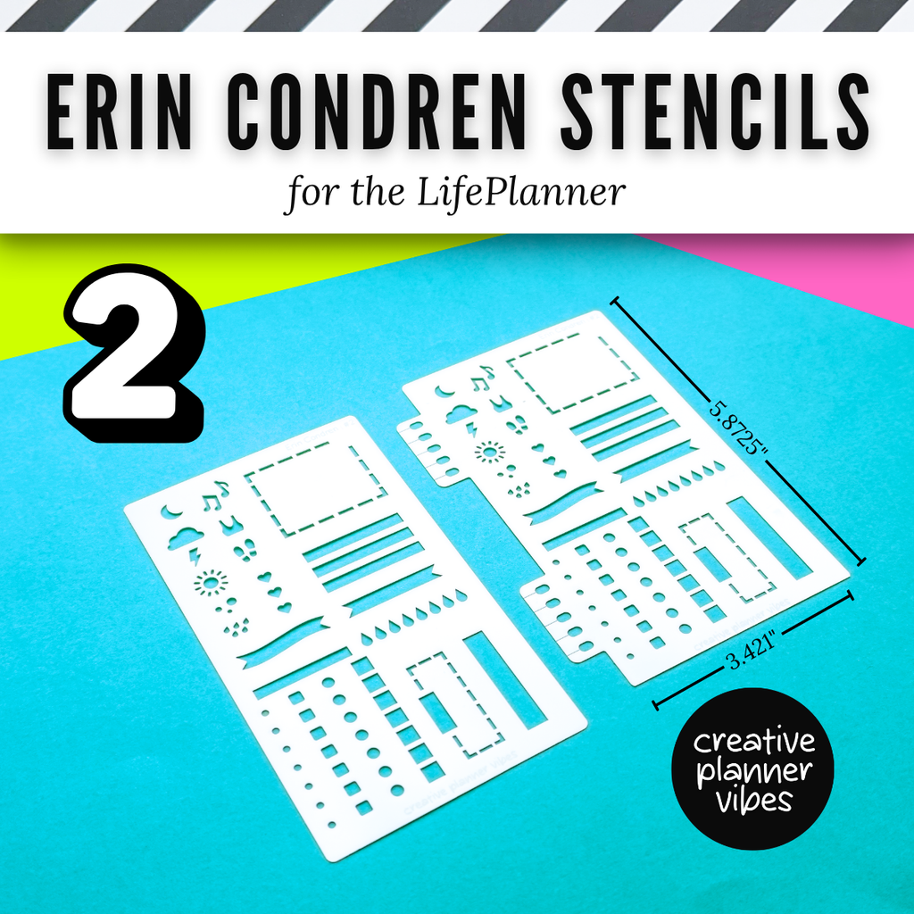 Erin Condren "LifePlanner" Stencils &amp; Spiral Inserts - Stencil 2 image