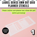 Laurel Denise 6mm Dot Grid Planner Stencils