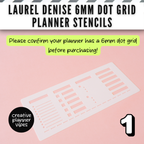 Laurel Denise 6mm Dot Grid Planner Stencils