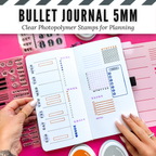 Bullet Journal 5mm Grid Clear Photopolymer Stamps