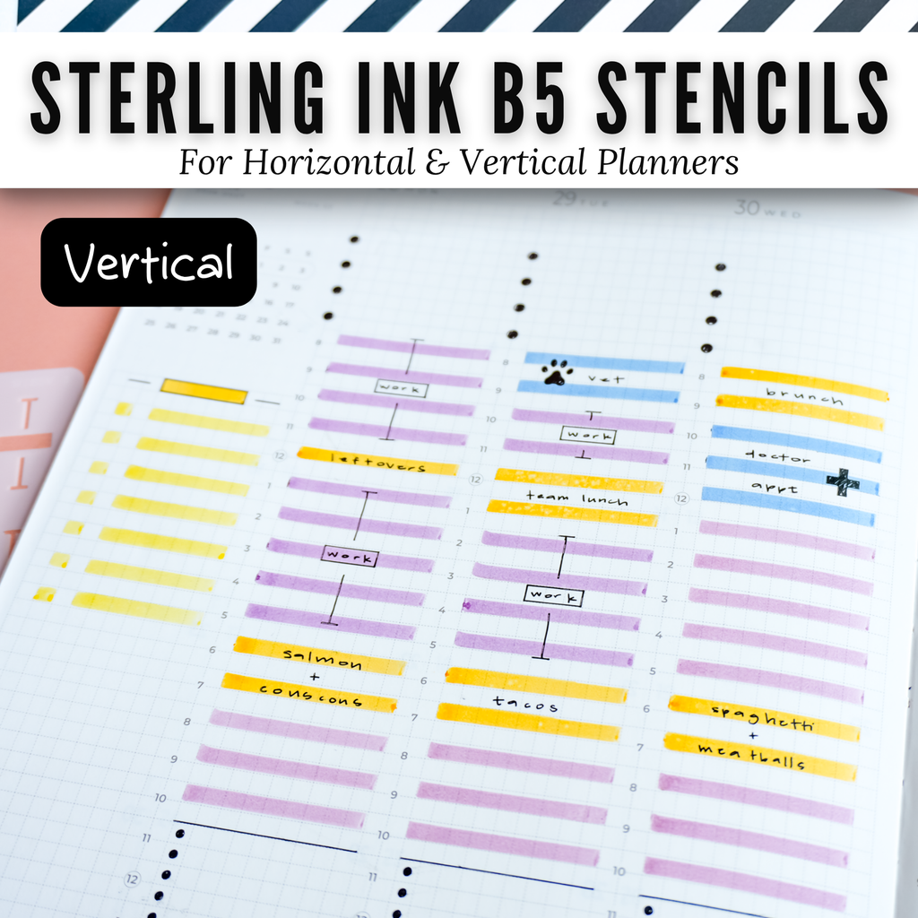 Sterling Ink B5 Planner Stencils