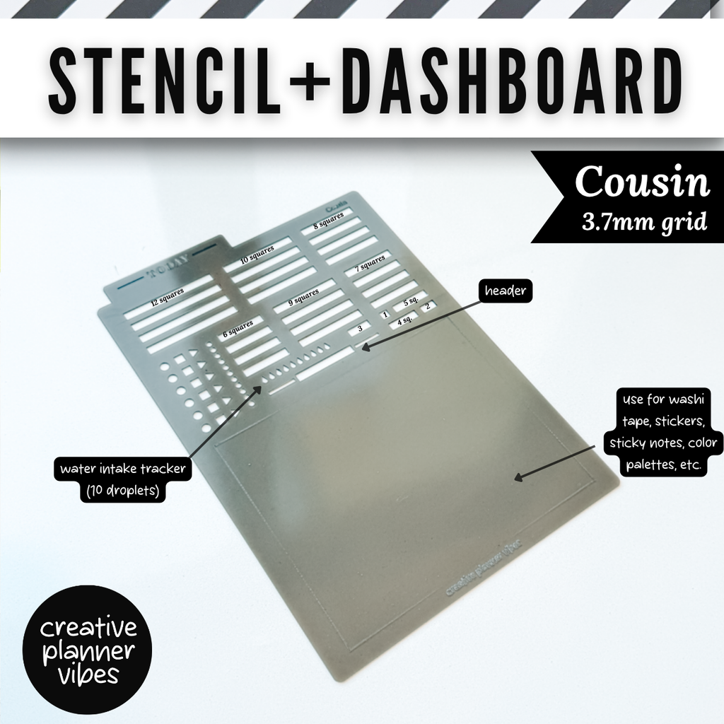 Stencil + Dashboard | Hobonichi Weeks & Cousin, A5, TN, B6 Planners, Journals and Notebooks image 7