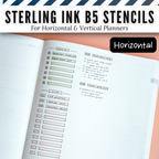 Sterling Ink B5 Planner Stencils