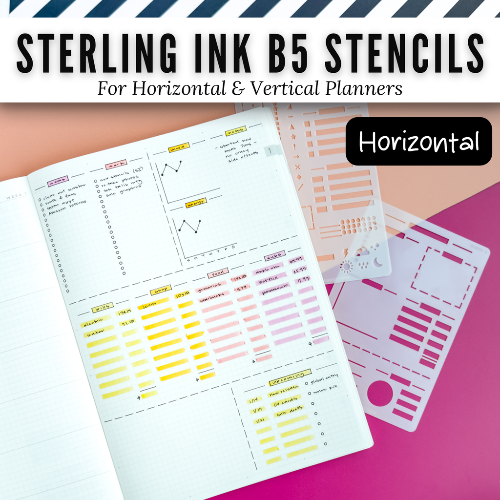 Sterling Ink B5 Planner Stencils