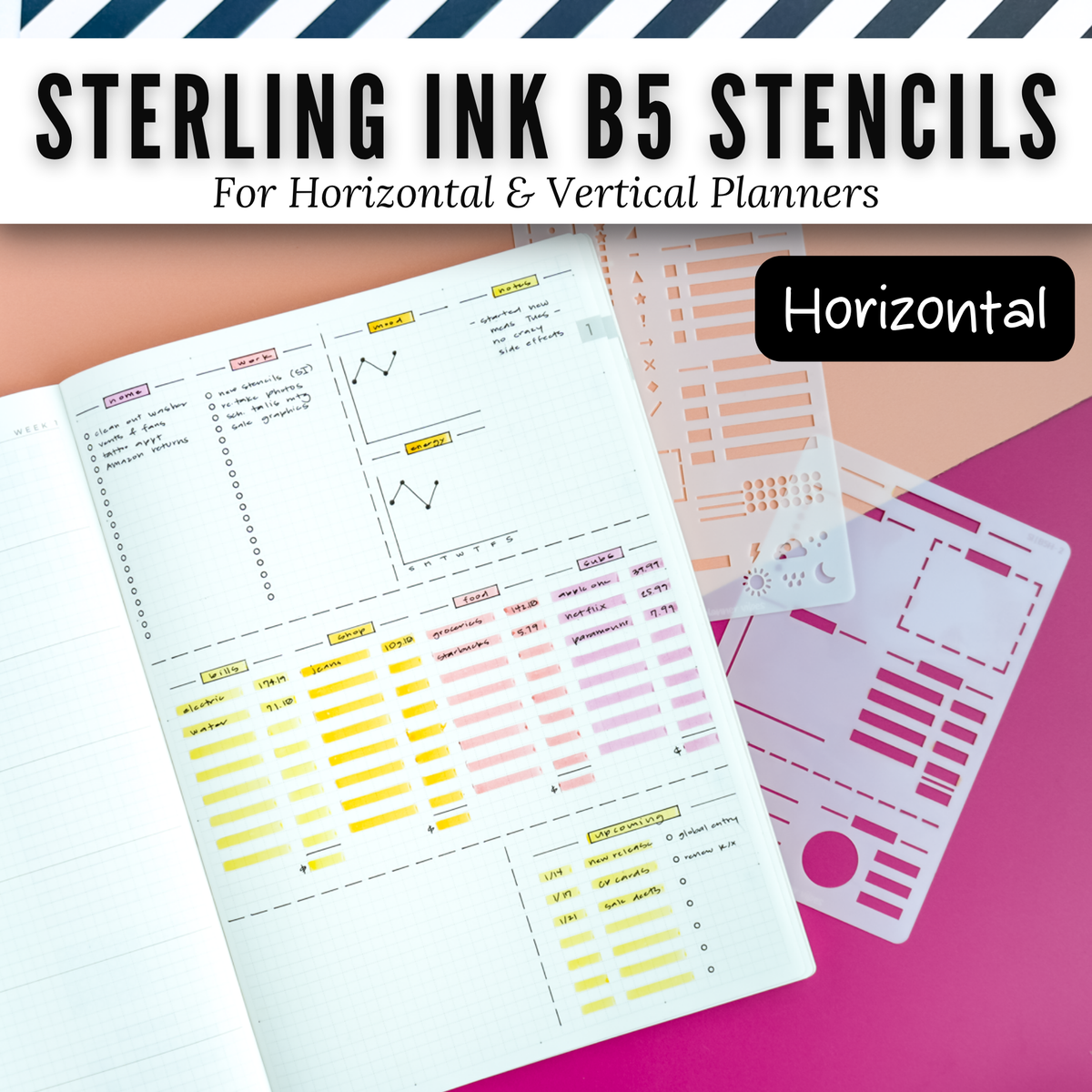 Sterling Ink B5 Planner Stencils