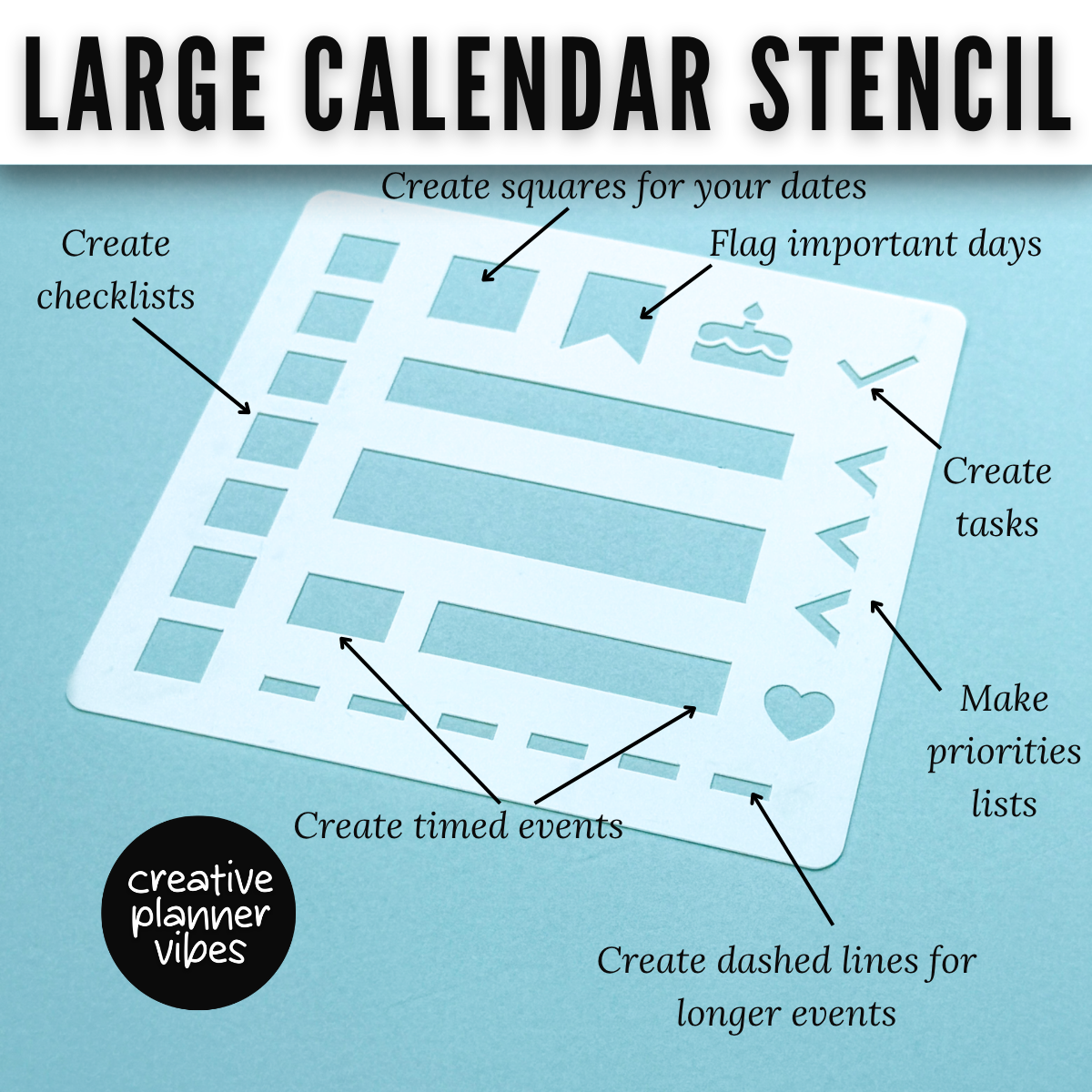 Large Calendar Stencil image 1