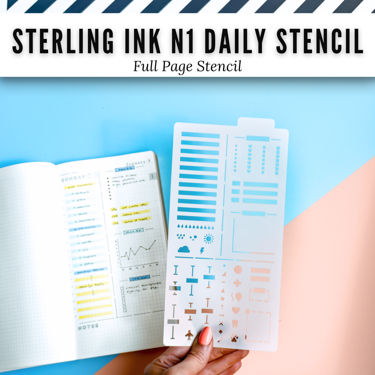 Sterling Ink N1 Daily Planner Stencil