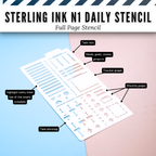 Sterling Ink N1 Daily Planner Stencil