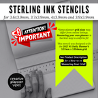 Sterling Ink N1 Daily Planner Stencil