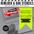 Hemlock & Oak A5 Horizontal Planner Stencils and Full Page Templates image 1