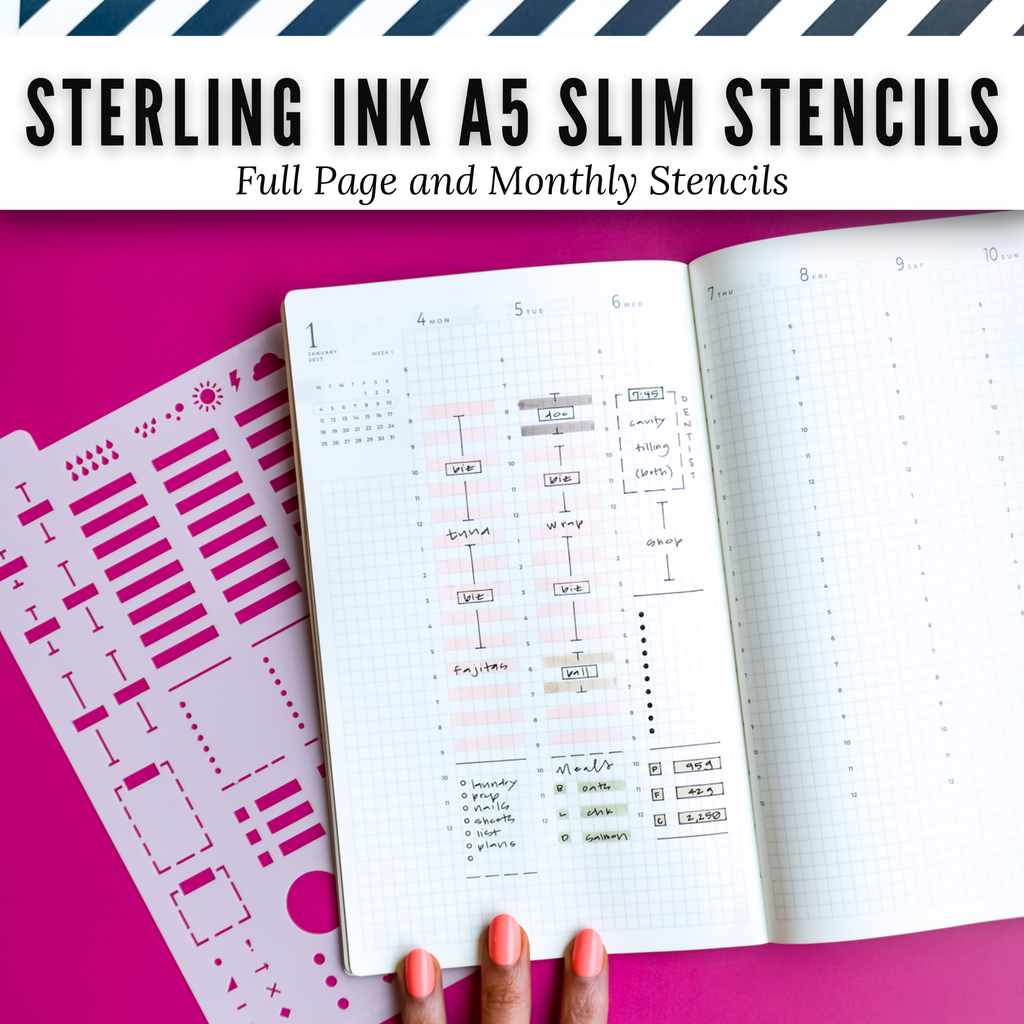Sterling Ink A5 Slim Planner Stencils