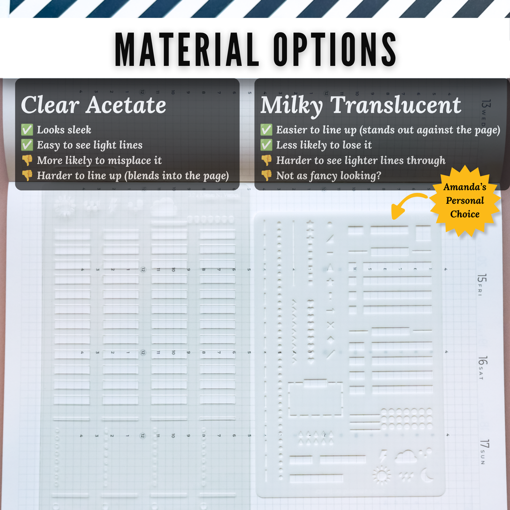 Sterling Ink A5 Slim Planner Stencils