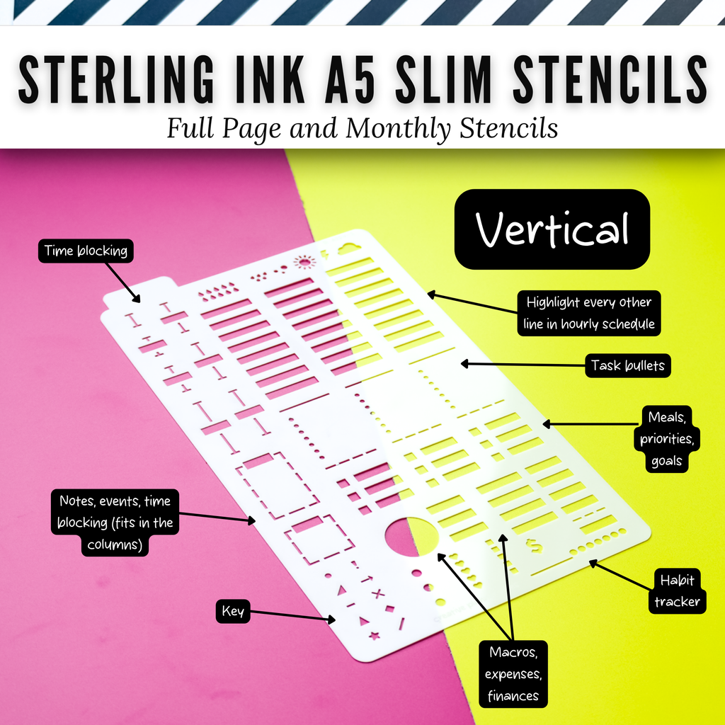 Sterling Ink A5 Slim Planner Stencils