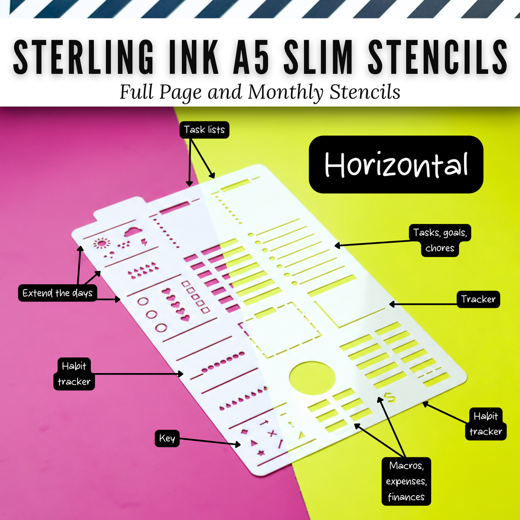 Sterling Ink A5 Slim Planner Stencils