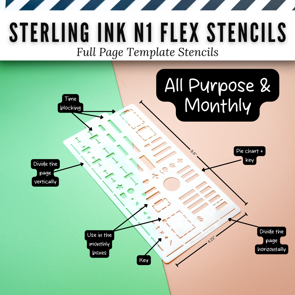 Sterling Ink N1 Flex Planner Stencils