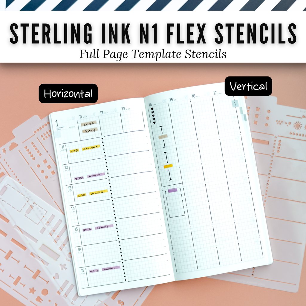 Sterling Ink N1 Flex Planner Stencils