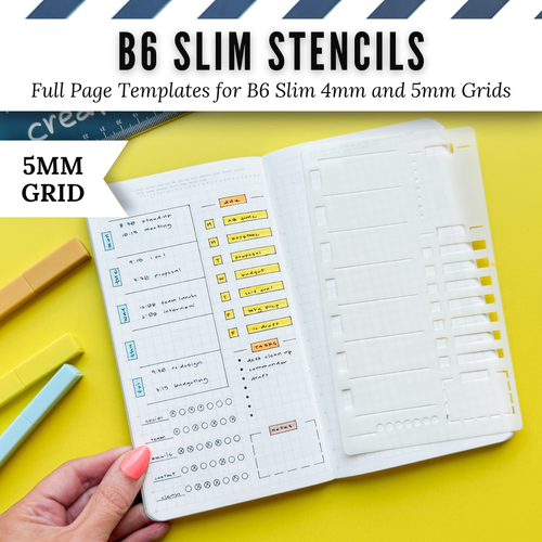 B6 Slim | 4mm and 5mm Full Page Templates & Stencils