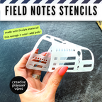 Field Notes Pitch Black Note Book Stencils (4.75" x 7.5")