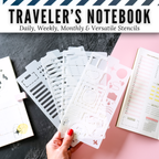 Traveler's Notebook Daily, Weekly, Monthly and Versatile planner stencils