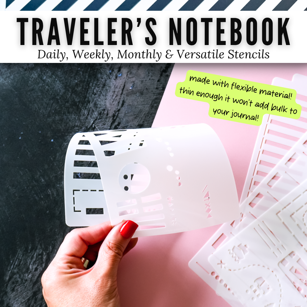 Flexible Traveler's Notebook stencil that won't add bulk to your journal