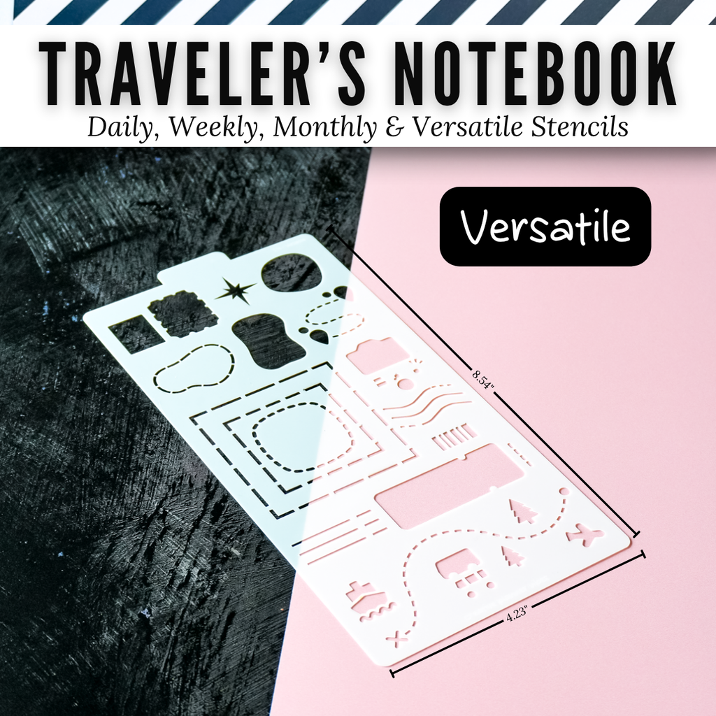 Traveler's Notebook Versatile stencil, 4.23 x 8.54 inches