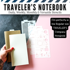 Stencils fit the Regular size Traveler's Company notebook