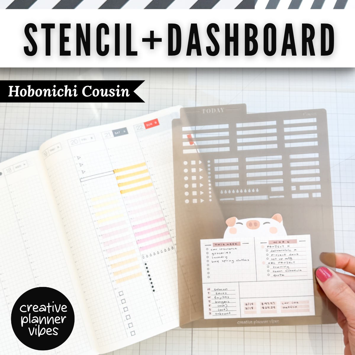 Stencil + Dashboard | Hobonichi Weeks & Cousin, A5, TN, B6 Planners, Journals and Notebooks image 6