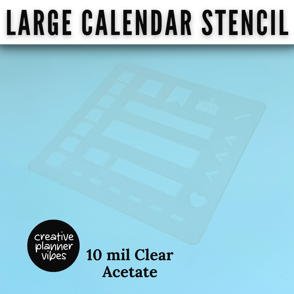 Large Calendar Stencil - Clear Acetate image