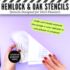 Hemlock & Oak A5 Horizontal Planner Stencils and Full Page Templates image 14